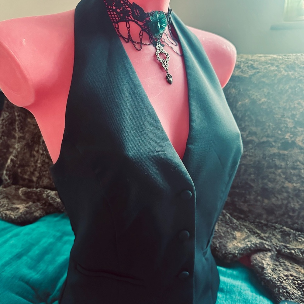 Jason Wu Black Halter Vest M